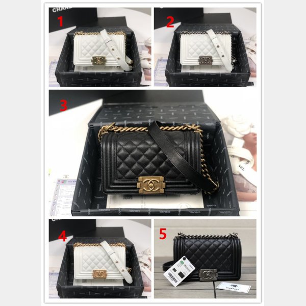 Top Quality CC 67085 Le boy Bag caviar leather 20CM