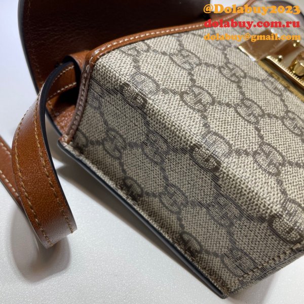 Gucci Replica 7 Star 652683 Padlock mini bag GG Supreme Cheap