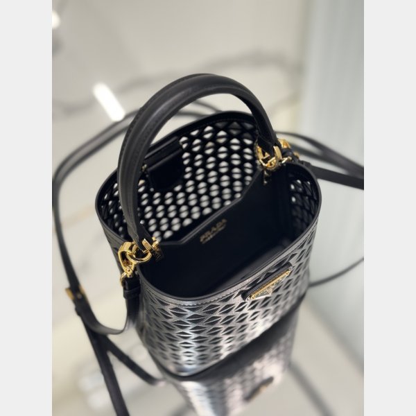 Luxury Prada Saffiano hollow basket women bag