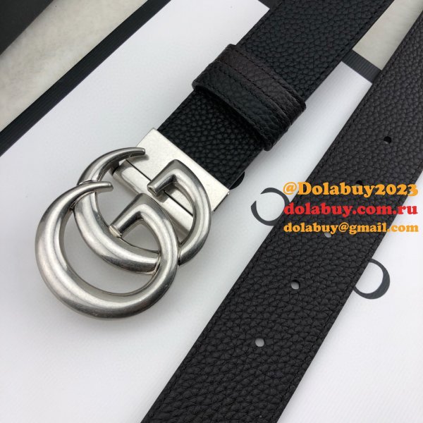 Luxury Gucci 38MM Double G Shop the New Replica Black Belts