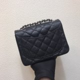 Perfect CC 17CM Classic Flap Caviar Leather Bag