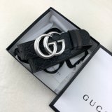 Gucci Belt With Double G Buckle 38mm-2 Black Fake