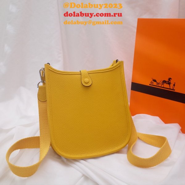 Hermes Evelyne Yellow Messenger Medium Bag replica