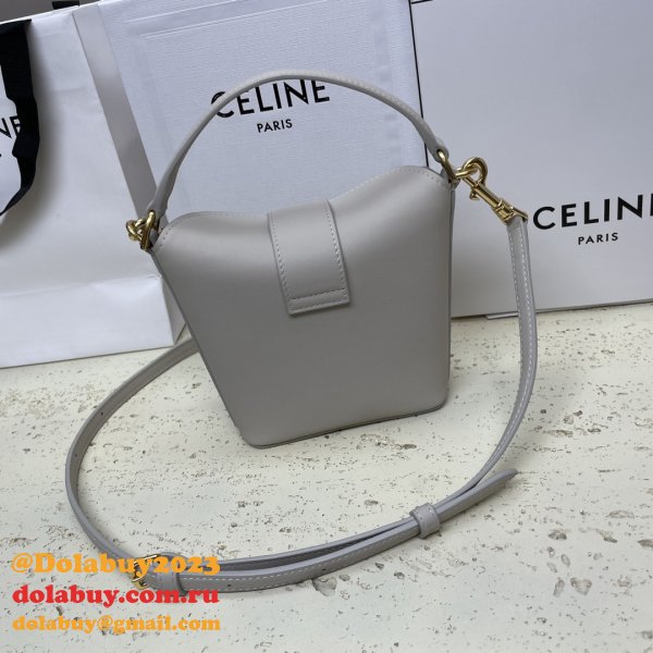 Top Quality Celine 10K943 Bucket Triomphe Smooth Designer Bag