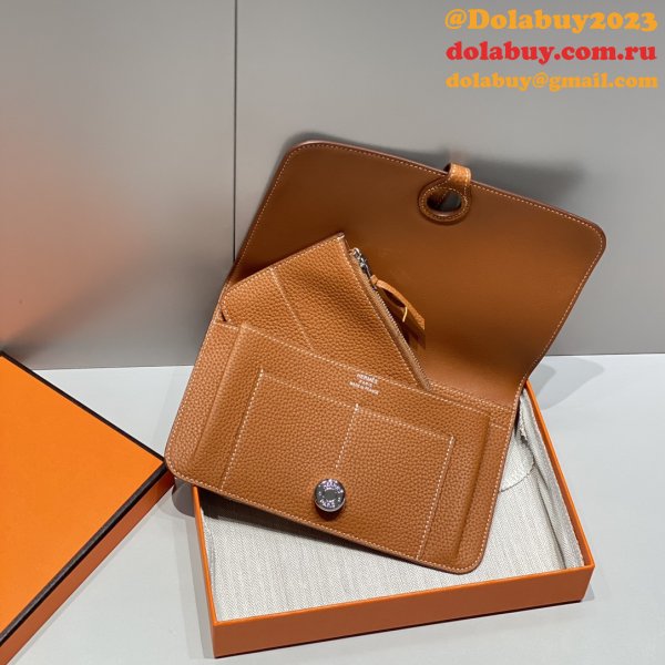 Luxury 1:1 Mirror Hermes Togo Passport Holder