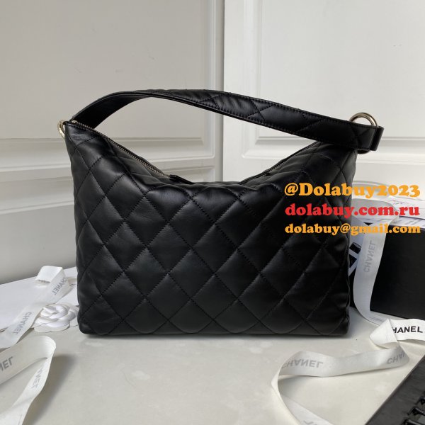 High Quality Hobo AS4347 Replica Designer Black Handbags