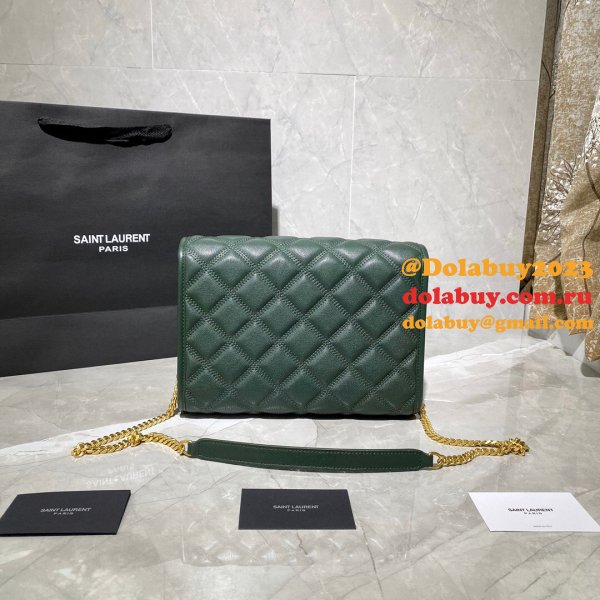 Replicas Saint Laurent Becky Large chain bag in quilted lambskin