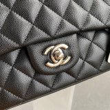 CC Replica 25.5CM Classic Flap Bag Caviar Leather Black A01112