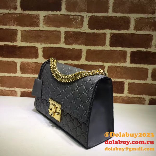 Replica 7 Star Gucci Padlock medium GG shoulder 409486 bag