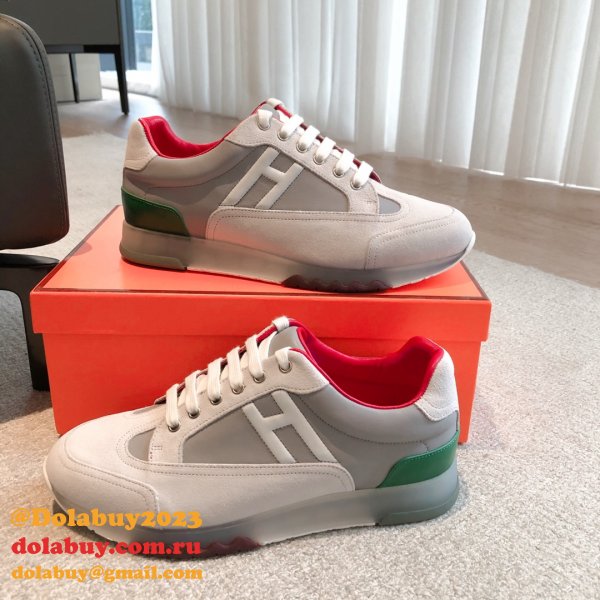 Wholesale Sneakers Leer Wit Hermes Knockoff Shoes