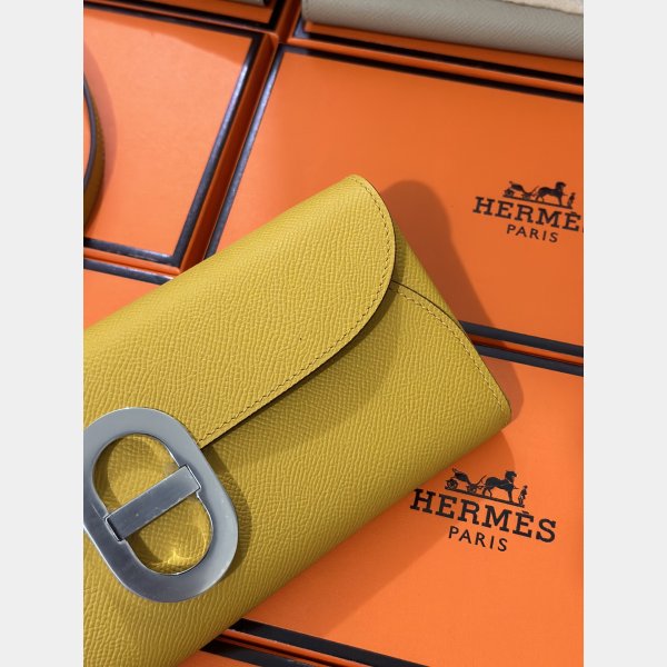 Luxury Hermes  D Ancre to go clutch Epsom bag