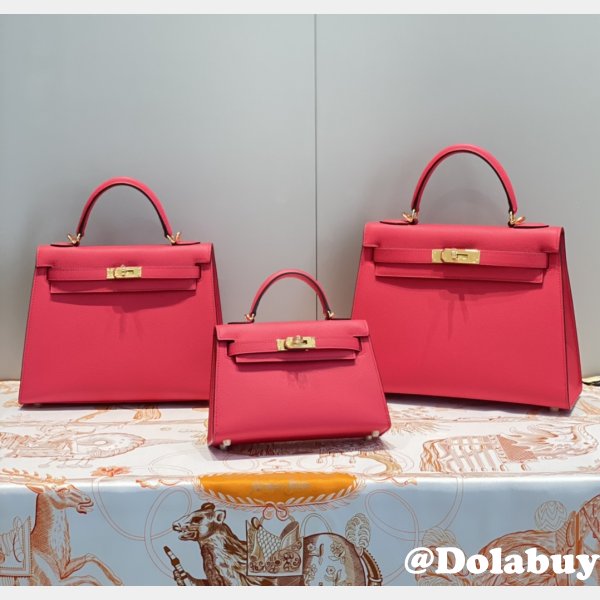 High Quality Replica Hermes Epsom Kelly 19/25/28CM Red Bag For Sale