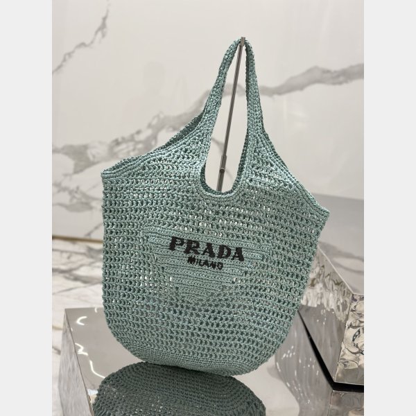 Duplicate prada raffia woven tote bag large 1BG424