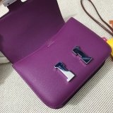 Hermes Constance Bag 18cm Epsom Leather Purple