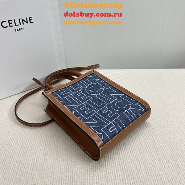 Top Quality celine MINI CABAS BAGS canvas 193302