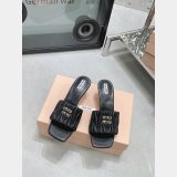 Perfect Luxury Replica Miu Miu high heel slippers Shoes