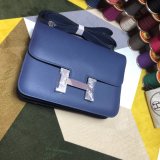 Hermes Constance Bag 23cm Epsom Leather dark blue