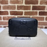 Gucci 766957 Replica Accessories Jumbo GG Toiletry Case Black Bag