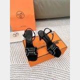 Ella Suede Hermes Designer Replicas Sandals Heel 8.5cm Shoes