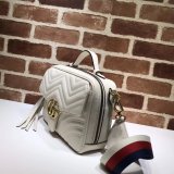 Top Quality Gucci Replica 498100 Leather GG Marmont Small Shoulder Bag