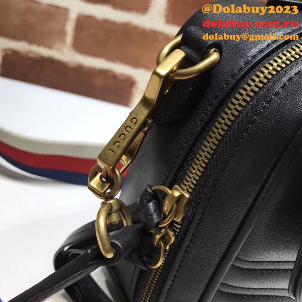 Top Quality Gucci Replica 498100 Leather GG Marmont Small Shoulder Bag