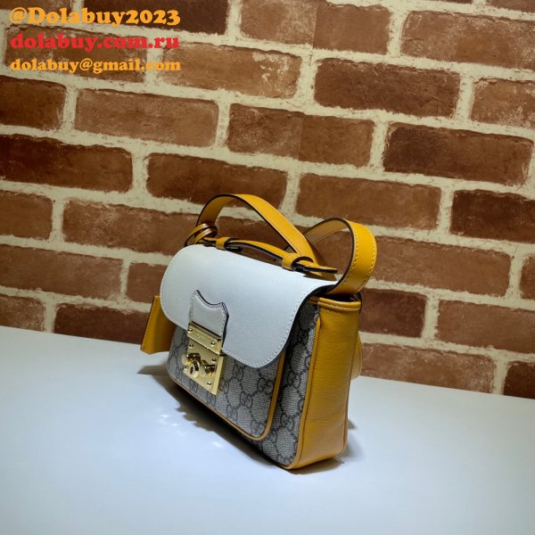 High Quality Gucci Replica 658487 Padlock mini bag in GG Supreme canvas