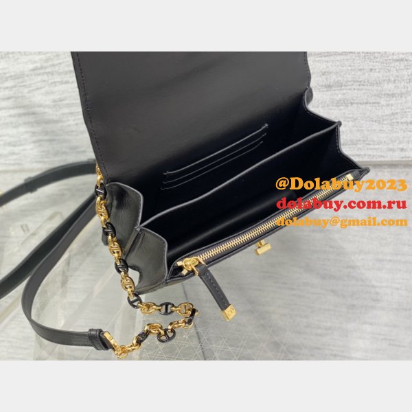 Top Quality 9277 Christian Dior 1:1 Mirror Knockoff Caro Black Bag