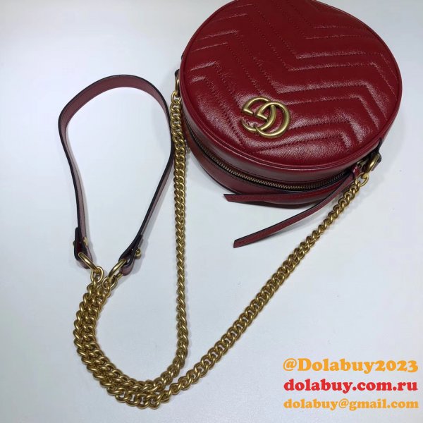 Top Quality 550154 Gucci GG Marmont mini round shoulder bag