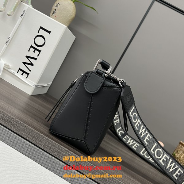 Inspired Loewe Small Puzzle Bag In Satin Calfskin 24CM With Strap