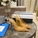 Designer Aquazzura Copy Pointed Toe Rhinestone Sandals Heel Shoes