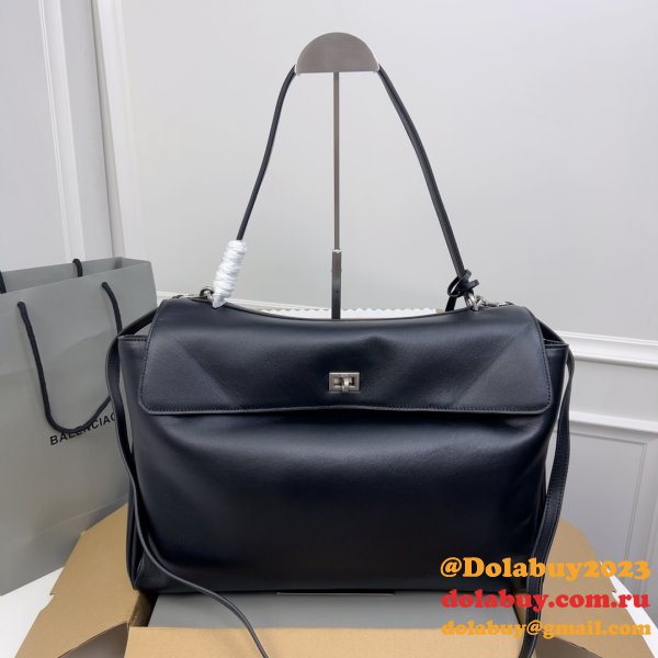 Designer Balenciaga Women's Rodeo Handbag in Black