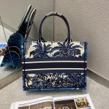 Christian Dior 7 Star Book Tote Oblique Termurah Replica Blue Bag