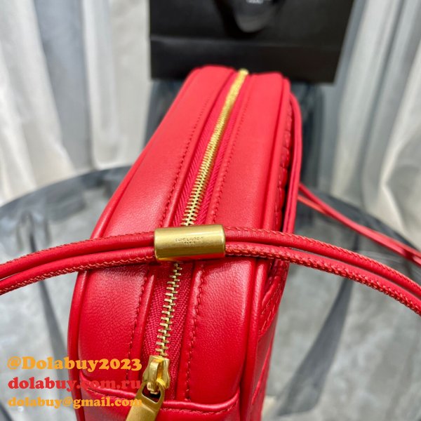 Replica YSL 64899 Red/White/Black Victoire camera bag High Quality