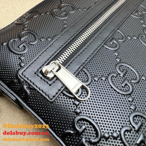 We Offer High-Quality Fake Black Gucci Signature Messenger 406410 Bag