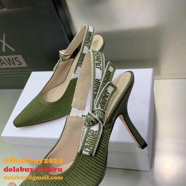 Dior J'Adior Slingback Replica Macrame Pumps Shoes