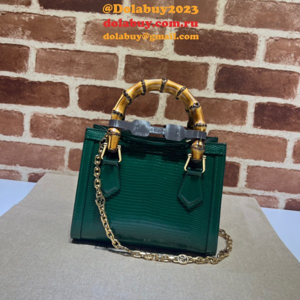 AAA Quality Replica Gucci Diana lizard 675800 bag