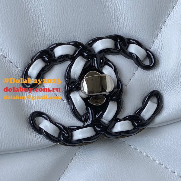 Best Replica Lambskin Gold-Tone AS1160 White/Black 19 Handbags Online Sale