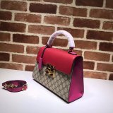 Gucci Replica 453188 GG Supreme Padlock Small Top Handle Bag