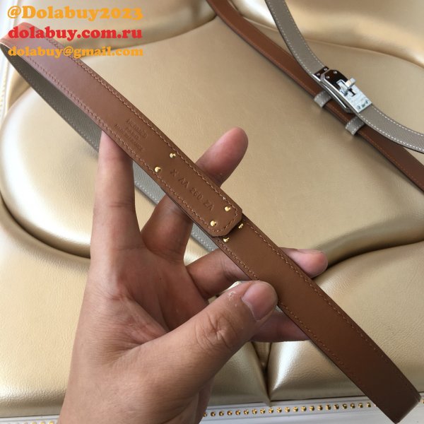 7 Star hottest selling hermes kelly thin belt 17mm