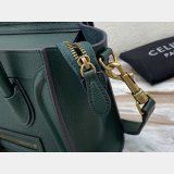 Celine Army Green Luggage Nano shopper 168243 Handbag