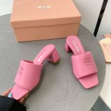 Miu Miu Replica Bread Slippers Heel Sandals Shoes