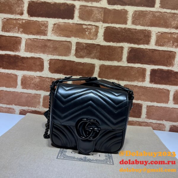 Perfect Gucci GG Marmont matelasse 739681 shoulder Fake bag