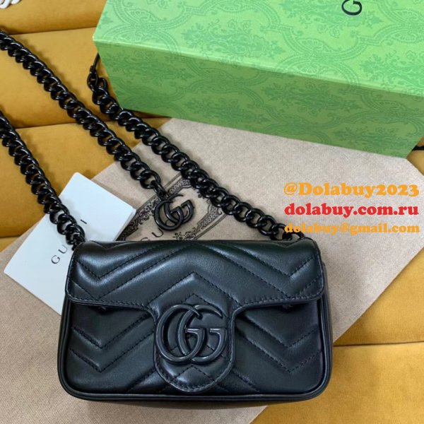 Knockoff Gucci GG Marmont matelassé leather super 699757 bag