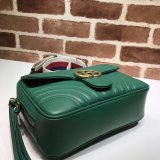 Top Quality Gucci Replica 498100 Leather GG Marmont Small Shoulder Bag