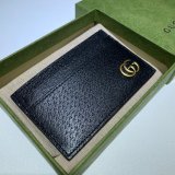 Gucci Best 657588 Replica GG Marmont card case in black leather