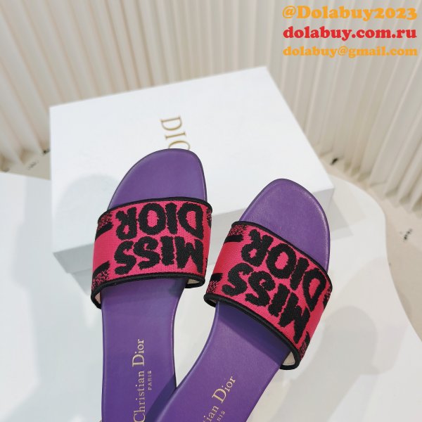 Top Quality MISS DIOR Flat Slipper DWAY SLIDE