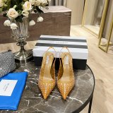 Designer Aquazzura Copy Pointed Toe Rhinestone Sandals Heel Shoes